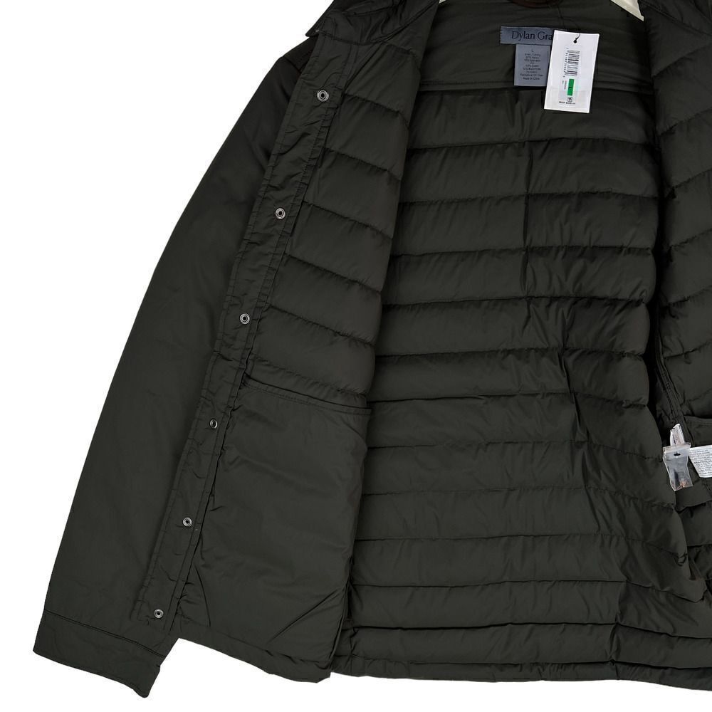 Dylan Gray Men Olive Green Shift Down Full-Zip Quilted Winter Puffer Jacket US L - Picture 9 of 13